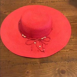 Red sun hat